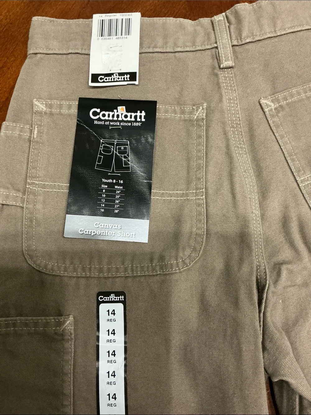 Carhartt Boy’s Brown Cargo Shorts